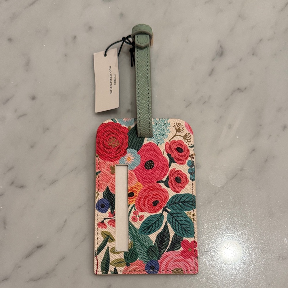 Rifle Paper Co. Floral Luggage Tag - Picture 2 of 3